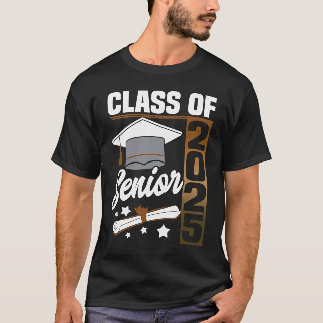 T-shirt Class of 2025 Senior 25 Grad Graduation Women Men (Devant)