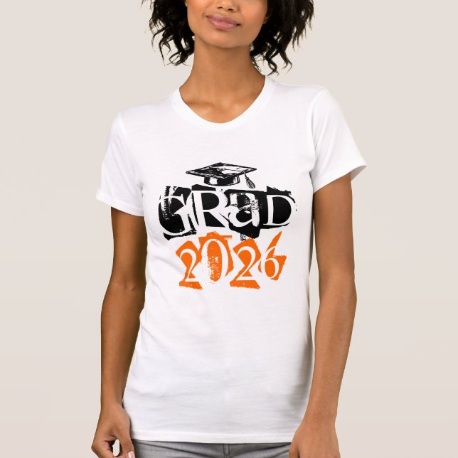 T-shirt Class of 2026 grad grunge text graduation (Devant)