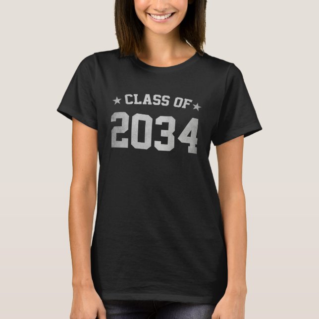 T-shirt Class Of 2034 Grow With Me Kindergarten Graduation (Devant)