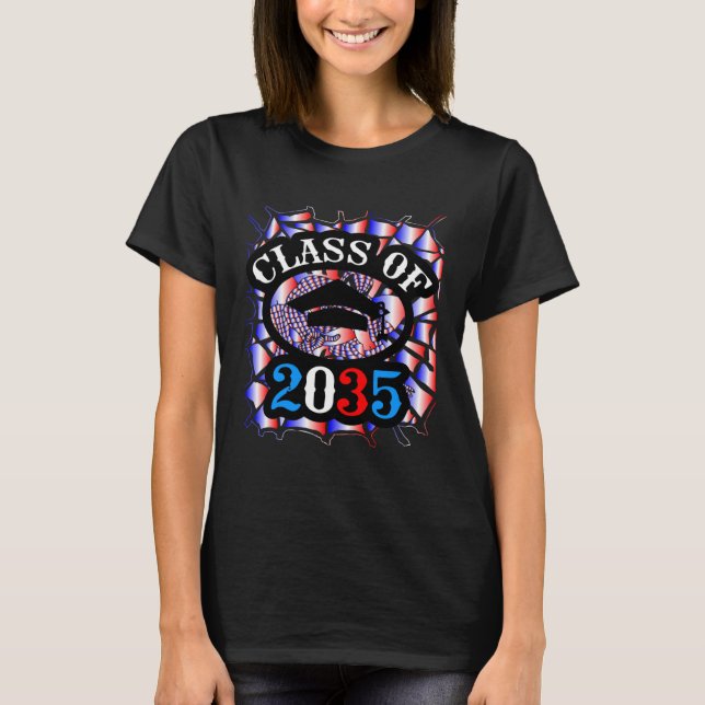 T-shirt Class of 2035 grow with Kindergarten me spider for (Devant)