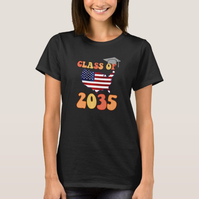 T-shirt Class of 2035 Grow With Me First Day of School Gra (Devant)