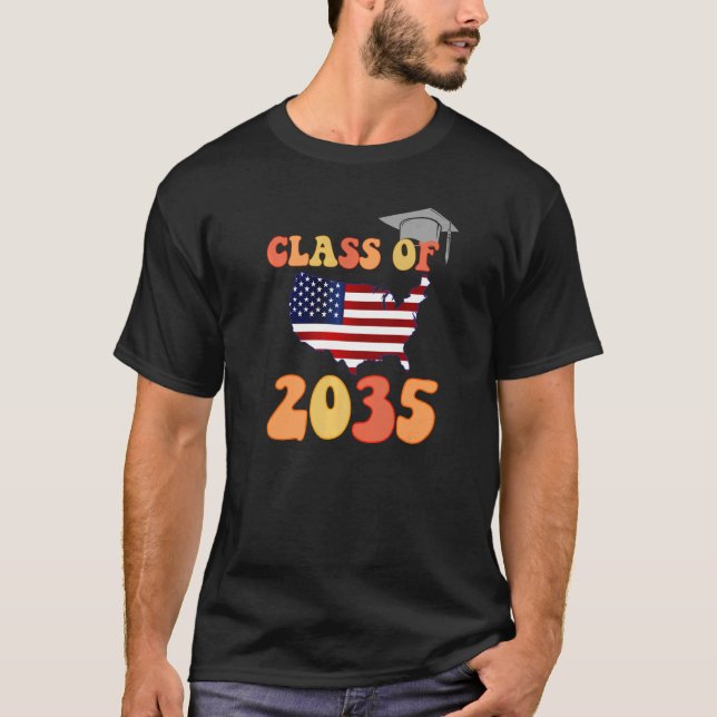 T-shirt Class of 2035 Grow With Me First Day of School Gra (Devant)