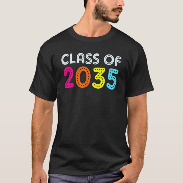 T-shirt Class Of 2035 Kindergarten Pre k Grow with Me Grad (Devant)