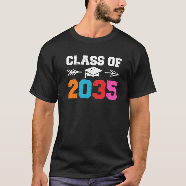 T-shirt Class Of 2035 Leopard Pre k Grow with Me Graduatio (Devant)