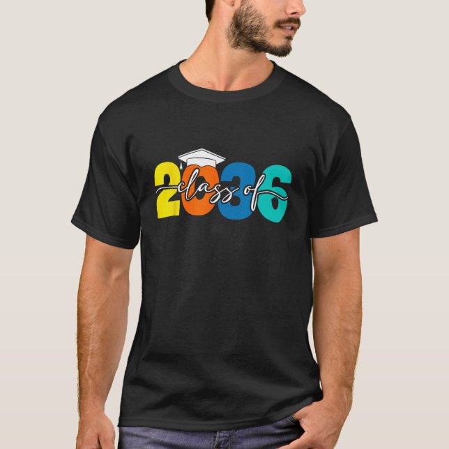 T-shirt Class of 2036 Grow with Me First Day of School Gra (Devant)