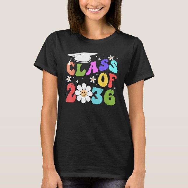 T-shirt Class of 2036 Grow With Me First Day of School Gra (Devant)
