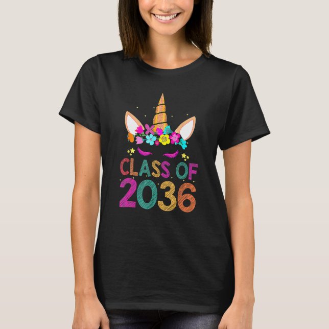 T-shirt Class Of 2036 Grow With Me Graduation First Day Of (Devant)