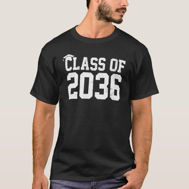 T-shirt Class Of 2036  Grow With Me Preschool Pre K Gradua (Devant)