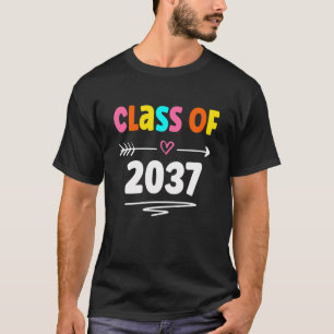 T-shirt Class Of 2037 Grow With Me First Day Of School Gra