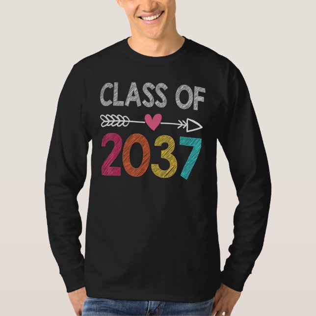 T-shirt Class Of 2037  Pre K Graduate Preschool Graduation (Devant)