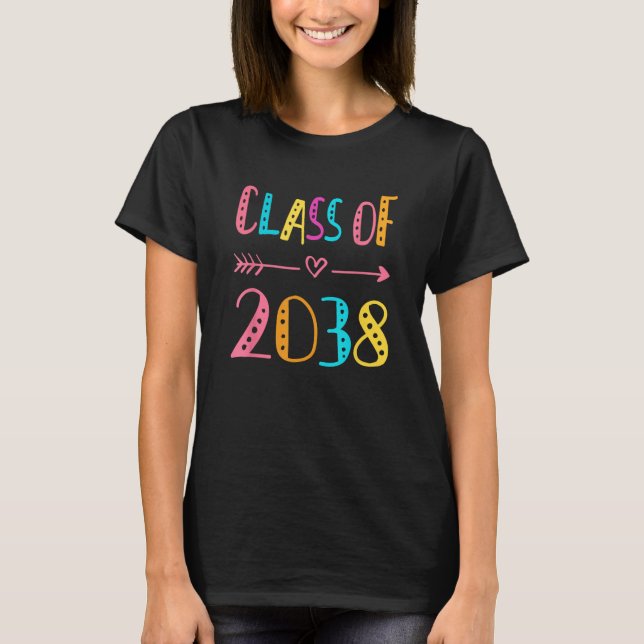 T-shirt Class Of 2038 Pre K Graduate Preschool Graduation (Devant)