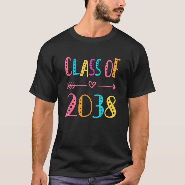 T-shirt Class Of 2038 Pre K Graduate Preschool Graduation (Devant)