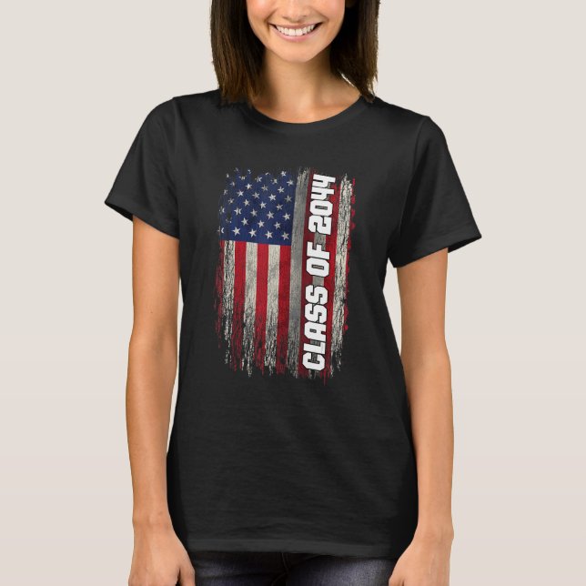 T-shirt Class of 2044  Senior 2044 USA American Flag (Devant)
