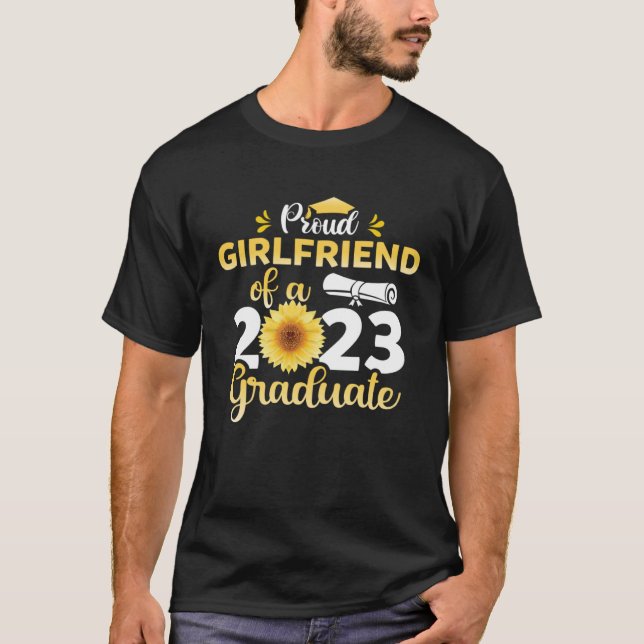 T-shirt Class Of 23 Graduate Sunflower Proud Girlfriend Of (Devant)