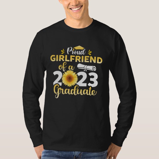 T-shirt Class Of 23 Graduate Sunflower Proud Girlfriend Of (Devant)