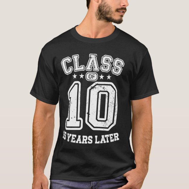 T-shirt Classe 10 15e élèves du secondaire 15 ans 2025 Col (Devant)