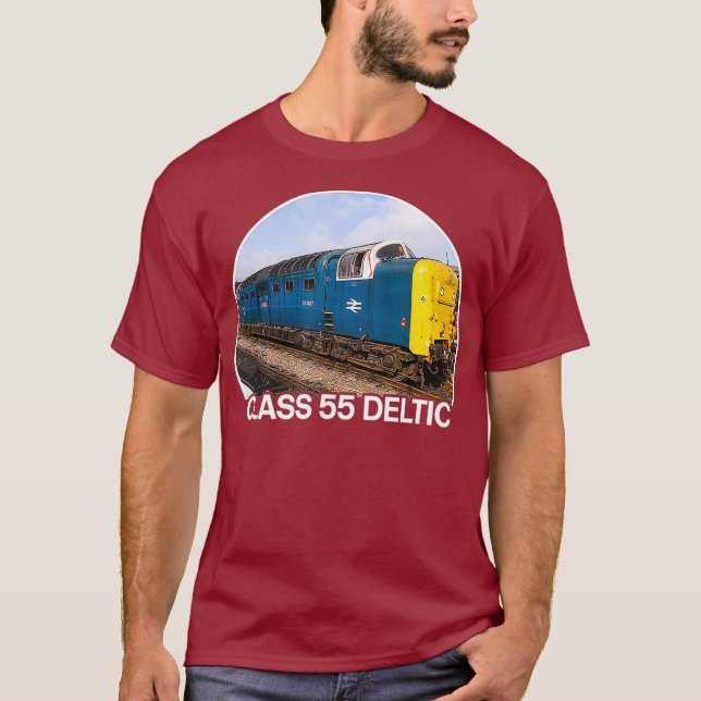 T-shirt Classe 55 Deltic Train Engine Locomotive British (Devant)