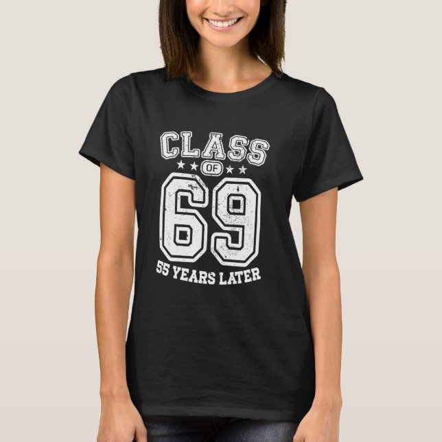 T-shirt Classe 69 55e élèves du secondaire 55 ans 2024 Col (Devant)