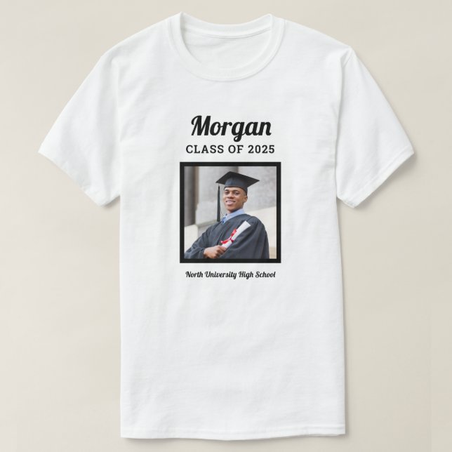 T-shirt Classe blanche personnalisée de 2022 Graduation Ph (Design devant)