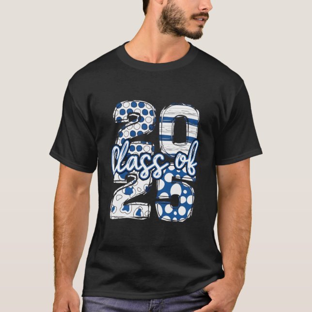 T-shirt Classe Bleue Et Blanche De 2025 Classe Supérieure  (Devant)