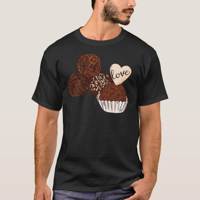 T-shirt Classe Brigadeiro - Chocolat Fudge Balls (Devant)