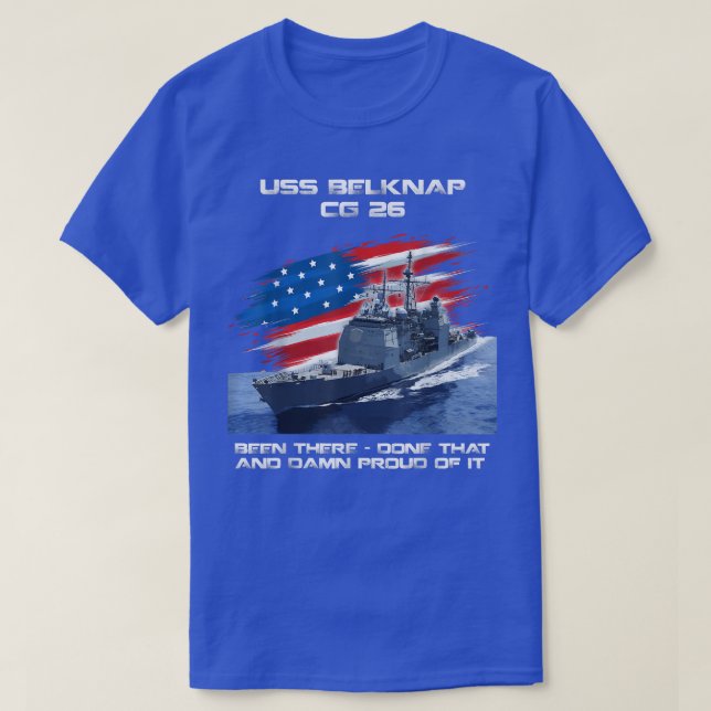 T-shirt Classe CG26 - Drapeau américain de croisière (Design devant)