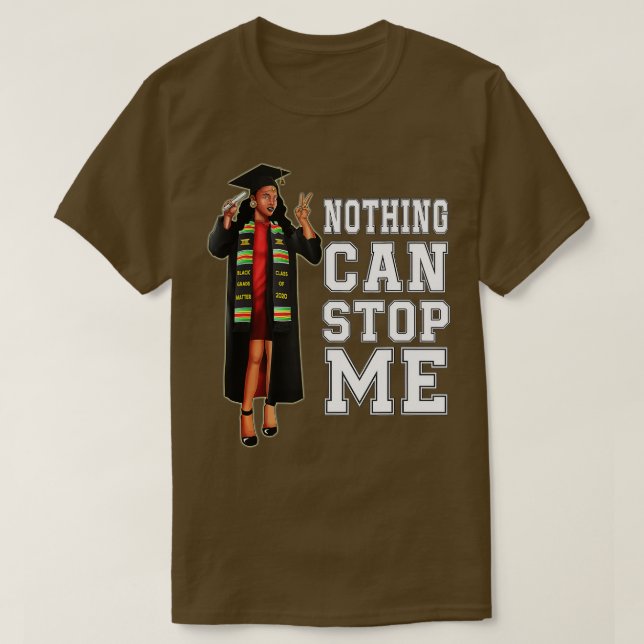 T-shirt Classe d'Aînés de 2020 Afro-Américain Graduation (Design devant)
