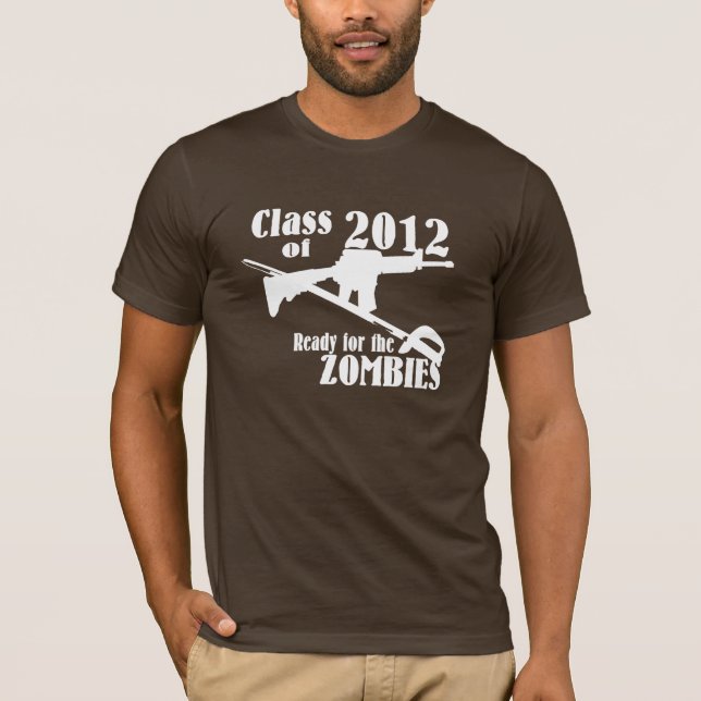 T-shirt Classe de 2012 Prêt pour les Zombies (Devant)