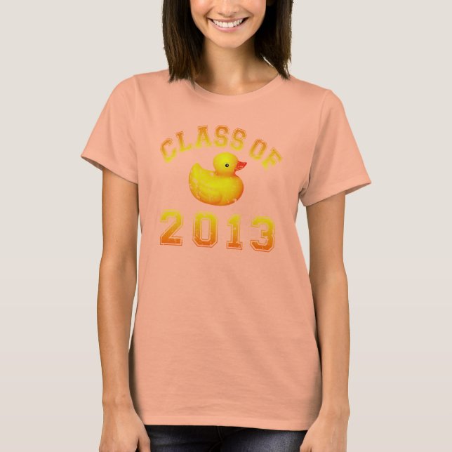 T-shirt Classe De 2013 Duckie En Caoutchouc - Jaune/Orange (Devant)