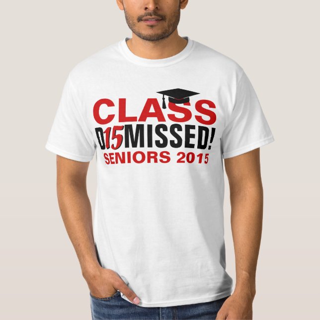T-shirt Classe de 2015 Rejetée Red/Light Graduation (Devant)
