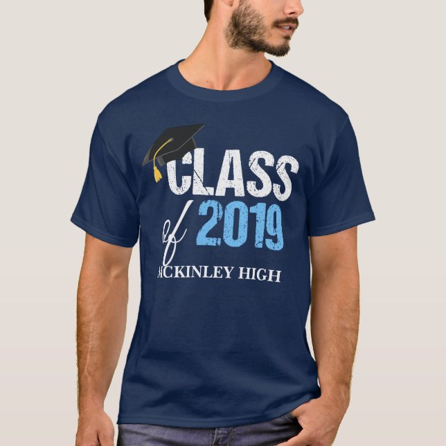 T-shirt Classe de 2019 Custom Senior Graduation Day (Devant)