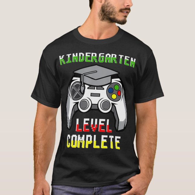 T-shirt Classe De 2021 Enfants Niveau Maternelle Jeu Vidéo (Devant)