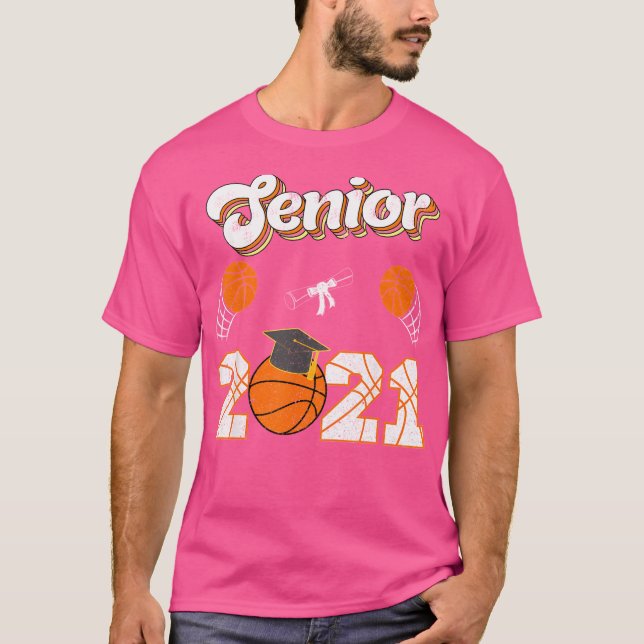 T-shirt Classe De 2021 Senior Basketball Player (Devant)