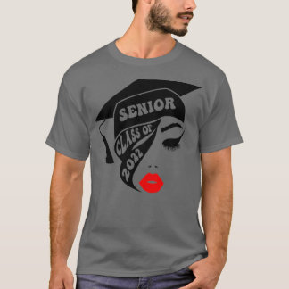 T-shirt Classe de 2022 Pour Filles Femmes Diplôme Supérieu