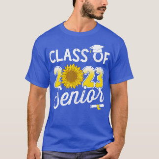 T-shirt Classe de 2023 diplômé senior avec tournesol pour