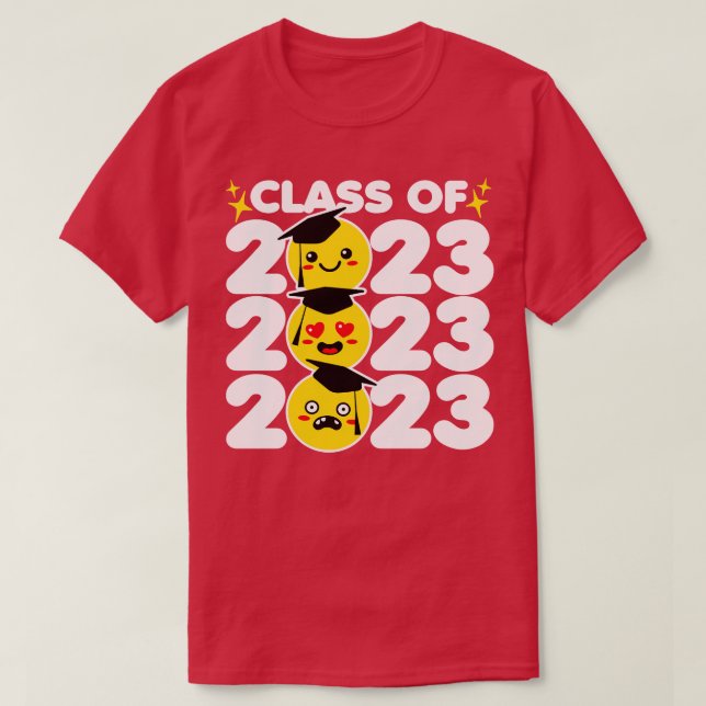 T-shirt Classe de 2023 Funny Kawaii Visages (Design devant)