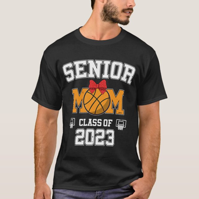 T-shirt Classe de 2023 Senior Mom Graduation College High (Devant)