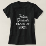 T-shirt Classe De 2024 Futur Diplômé Funny Personnalisé Si<br><div class="desc">Conçu avec des modèles texte personnalisés pour la classe 2024,  il est parfait pour les futurs diplômés! Vous pouvez modifier le texte personnalisé comme vous le souhaitez !</div>