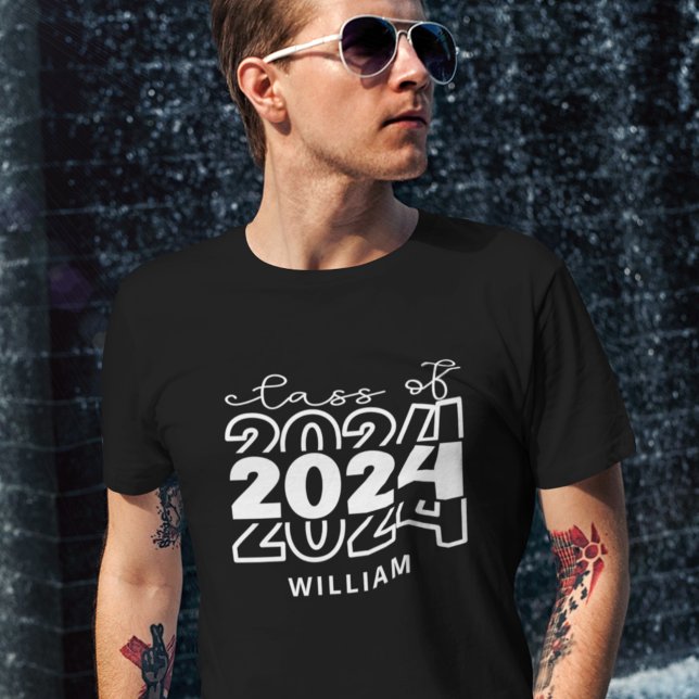 T-shirt Classe de 2024 senior avec nom (Créateur téléchargé)