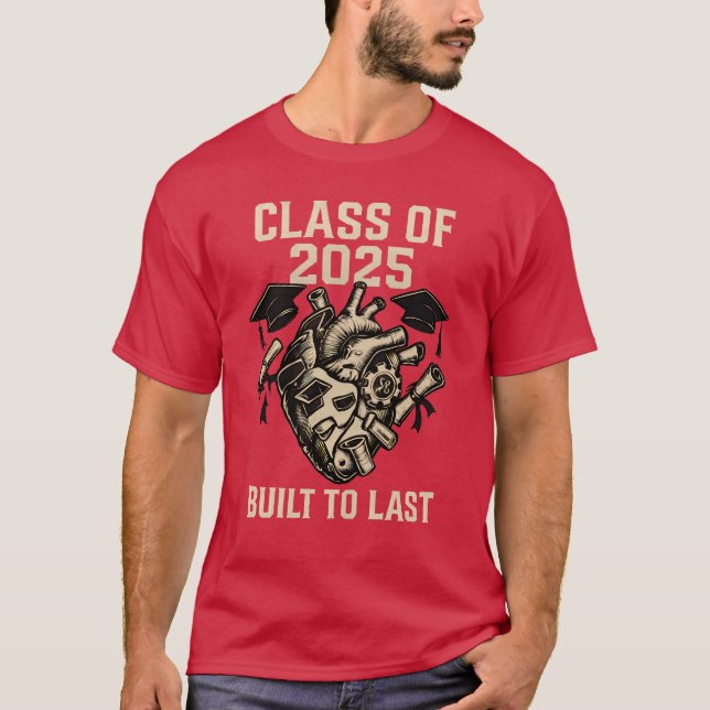 T-shirt Classe de 2025 - Construit à Dernier (Devant)