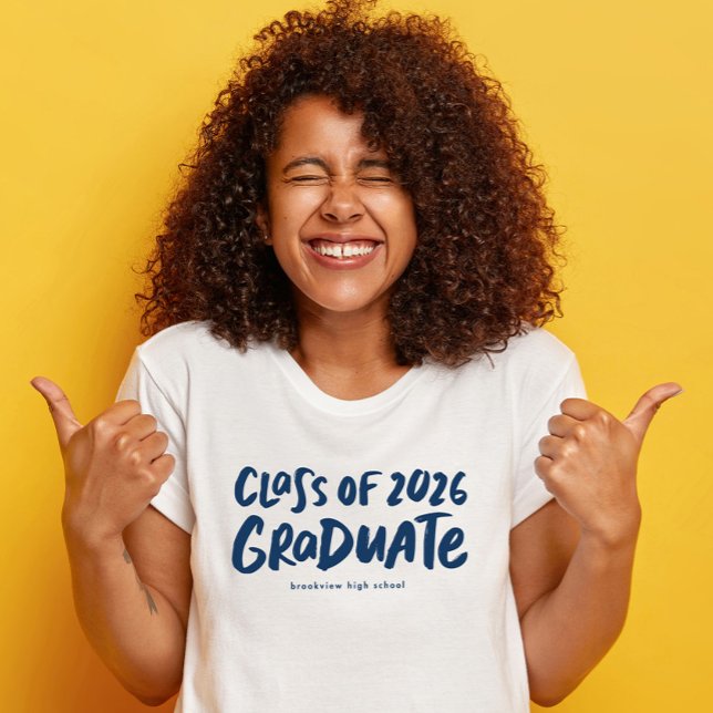 T-shirt Classe de 2025 diplômé de la marine moderne (Créateur téléchargé)