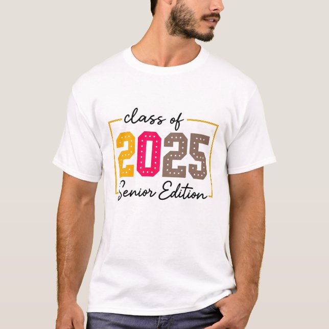 T-shirt Classe de 2025 - Édition Senior dans Style Tee (Devant)