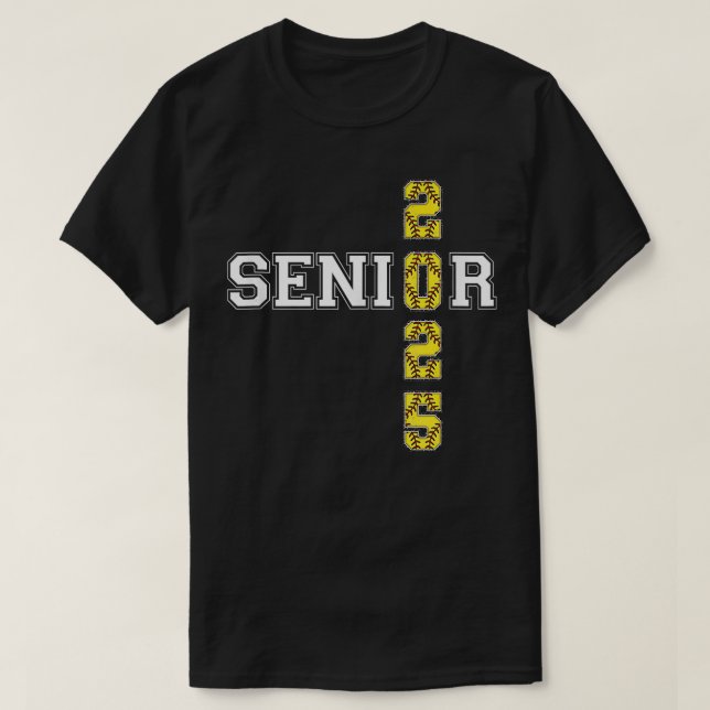 T-shirt Classe De 2025 Softball Senior Graduate (Design devant)