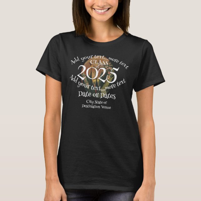 T-shirt Classe de 2025 Votre année Fête Célébration Diplôm (Devant)