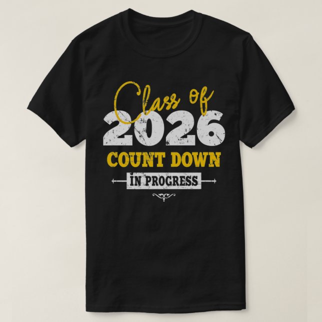 T-shirt Classe De 2026 Compter En Bas Funny Grad 2022 Prem (Design devant)