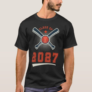 T-shirt Classe de 2027 School Graduation Baseball Player S