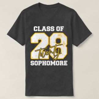 T-shirt Classe de 2028 Deuxième année de lycée Rentrée sco