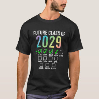 T-shirt Classe De 2029 5E Année De Retour À L'École Croiss