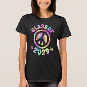 T-shirt Classe De 2029 Diplômé Futur Graduation Paix Sig