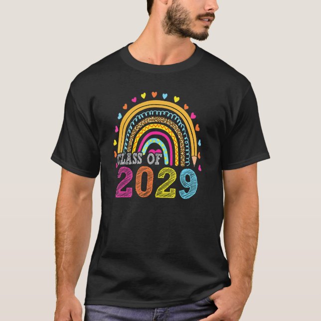 T-shirt Classe De 2029 Pré-K Diplôme D'Études Préscolaire (Devant)